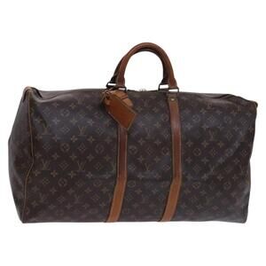 LOUIS VUITTON Monogram Keepall 55 Boston Bag M41424